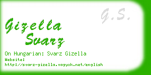 gizella svarz business card